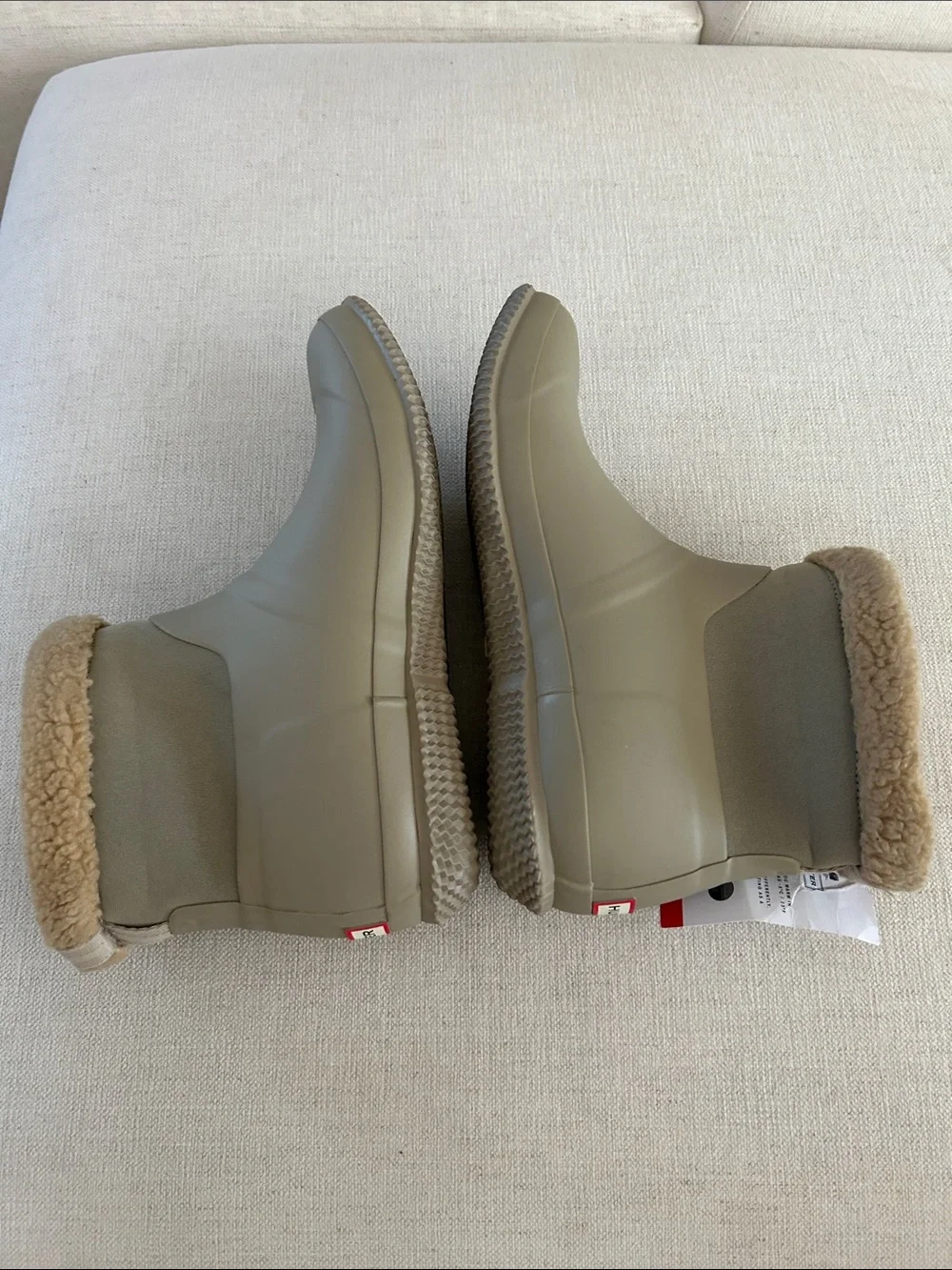Hunter Women’s In/Out Faux Shearling Lined Boot, Allo Tan, Size UK9/US11, NWT